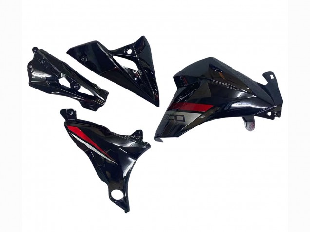 2013-2018 Kawasaki Z800 Motorcycle Fairings - Glossy Black Red