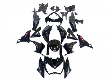 2013-2018 Kawasaki Z800 Motorcycle Fairings - Glossy Black Red