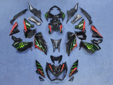 2013-2018 Kawasaki Z800 Motorcycle Fairings - Black Red Green