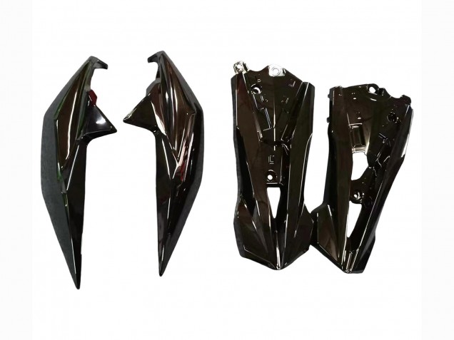 2013-2018 Kawasaki Z800 Motorcycle Fairings - Green Glossy Black