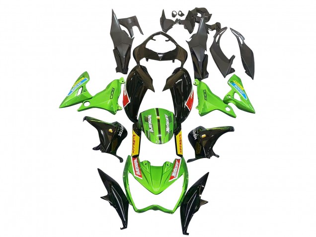 2013-2018 Kawasaki Z800 Motorcycle Fairings - Green Glossy Black Red Yellow