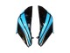 2013-2018 Kawasaki Z800 Motorcycle Fairings - Light Blue Glossy Black