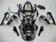 2000-2001 Kawasaki ZX9R Motorcycle Fairings - Glossy Black White West