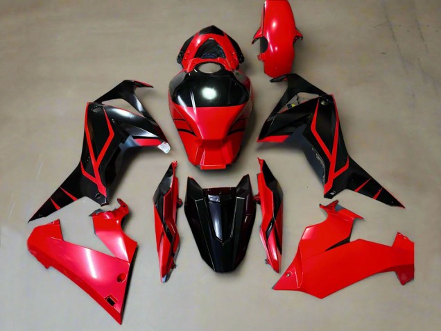2019-2020 Honda CBR650R Motorcycle Fairings - Red Glossy Black Stripe