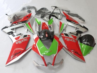 2009-2015 Aprilia RSV4 1000 Motorcycle Fairing - Red Silver Green Black