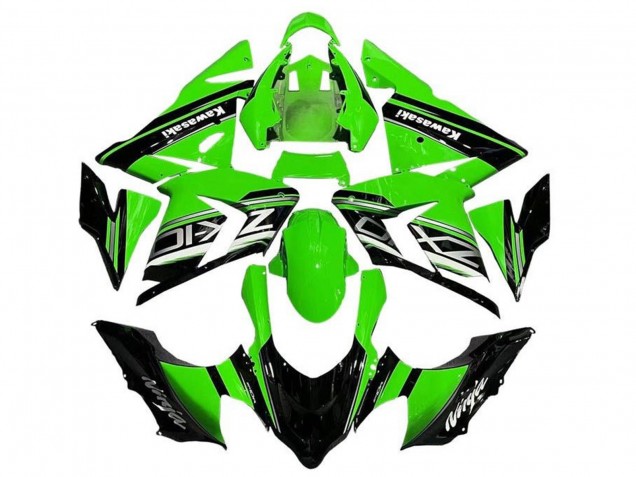 2004-2005 Kawasaki ZX10R Motorcycle Fairings - Black Green Silver