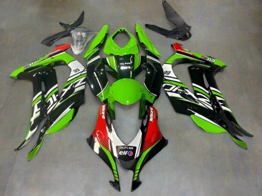 2016-2020 Kawasaki ZX10R Motorcycle Fairings - Green Black Red White Elf