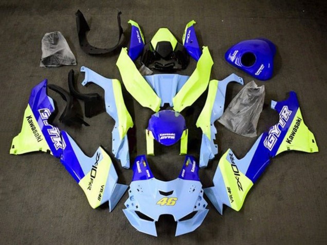 2021-2026 Kawasaki ZX10R Motorcycle Fairings - Blue Yellow GYTR 46