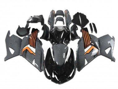2006-2011 Kawasaki ZX14R ZZR1400 Motorcycle Fairings - Grey Orange Black
