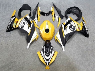 2013-2024 Kawasaki EX300 Motorcycle Fairings - Yellow White Black