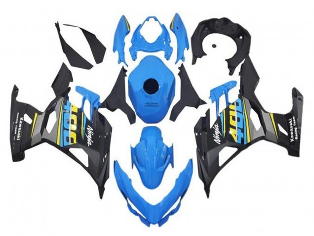 2018-2024 Kawasaki Ninja 400 Motorcycle Fairings - Blue Black Yellow Grey