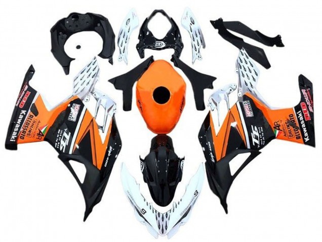 2018-2024 Kawasaki Ninja 400 Motorcycle Fairings - Orange White Black
