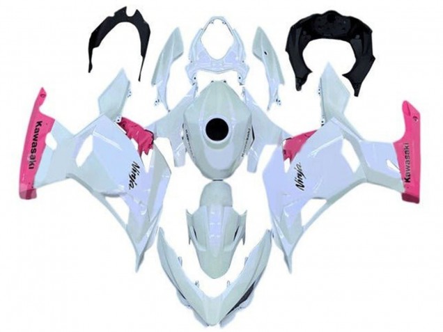 2018-2024 Kawasaki Ninja 400 Motorcycle Fairings - Pearl White Pink