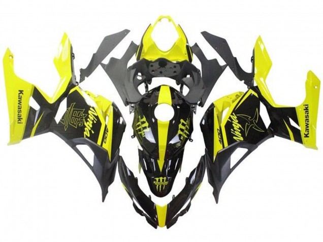 2018-2024 Kawasaki Ninja 400 Motorcycle Fairings - Yellow Black Monster