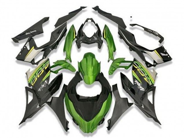 2018-2024 Kawasaki Ninja 400 Motorcycle Fairings - Green Black Grey