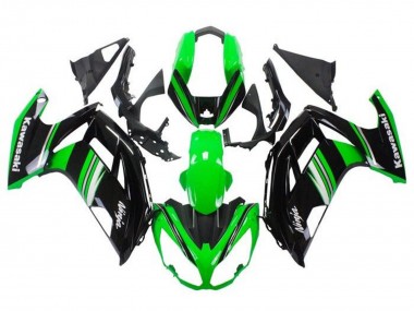 2012-2016 Kawasaki Ninja 650 EX650 Motorcycle Fairings - Green Black White Grey Stripe