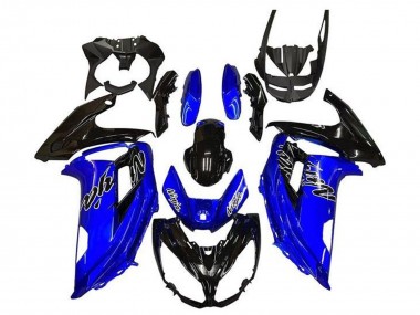 2012-2016 Kawasaki Ninja 650 EX650 Motorcycle Fairings - Blue Glossy Black