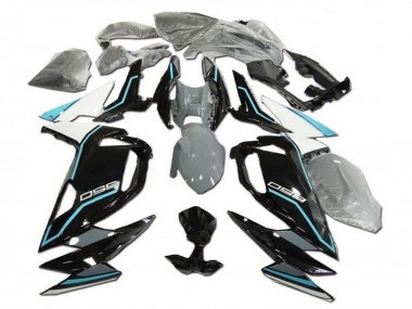 2020-2025 Kawasaki Ninja 650 EX650 Motorcycle Fairings - White Blue Glossy Black