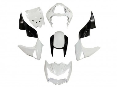 2007-2009 Kawasaki Z1000 Motorcycle Fairings - White Black