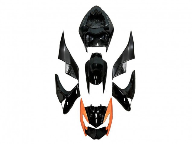 2007-2009 Kawasaki Z1000 Motorcycle Fairings - Glossy Black Orange