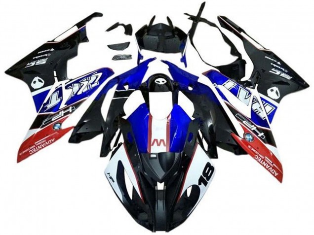 2017-2018 BMW S1000RR Motorcycle Fairings - White Blue Red Matte Black