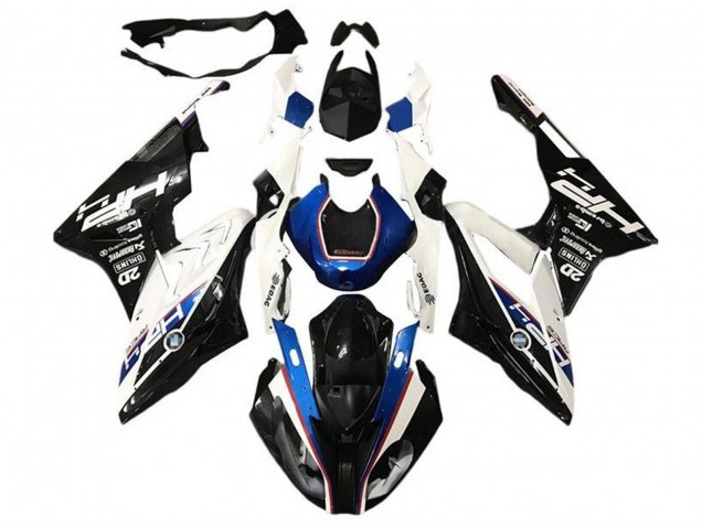 2017-2018 BMW S1000RR Motorcycle Fairings - White Blue Glossy Black HP