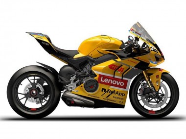 2022-2024 Ducati Panigale V4 V4S Motorcycle Fairings - Yellow Red Lenovo