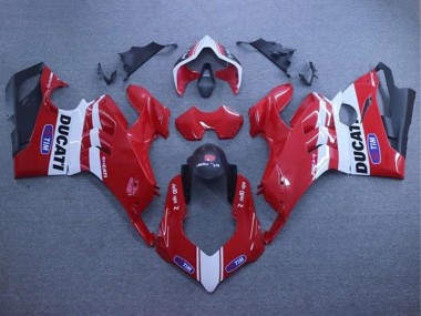 2020-2021 Ducati Panigale V4 V4S Motorcycle Fairings - White Red Matte Black Tim