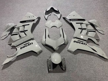 2020-2021 Ducati Panigale V4 V4S Motorcycle Fairings - Grey Glossy Black