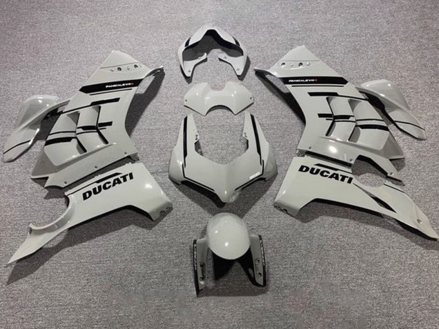 2020-2021 Ducati Panigale V4 V4S Motorcycle Fairings - Grey Glossy Black