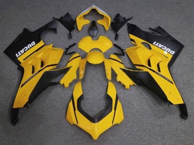 2020-2021 Ducati Panigale V4 V4S Motorcycle Fairings - Yellow White Matte Black