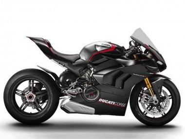 2020-2021 Ducati Panigale V4 V4S Motorcycle Fairings - Silver Red Glossy Black Corse