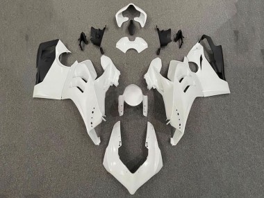 2020-2021 Ducati Panigale V4 V4S Motorcycle Fairings - Pearl White Glossy Black