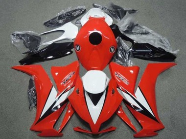 2012-2016 Honda CBR1000RR Motorcycle Fairings - White Red Glossy Black Stripe