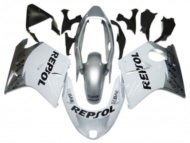 1996-2007 Honda CBR1100XX Blackbird Motorcycle Fairings - Silver White Grey Black Repsol