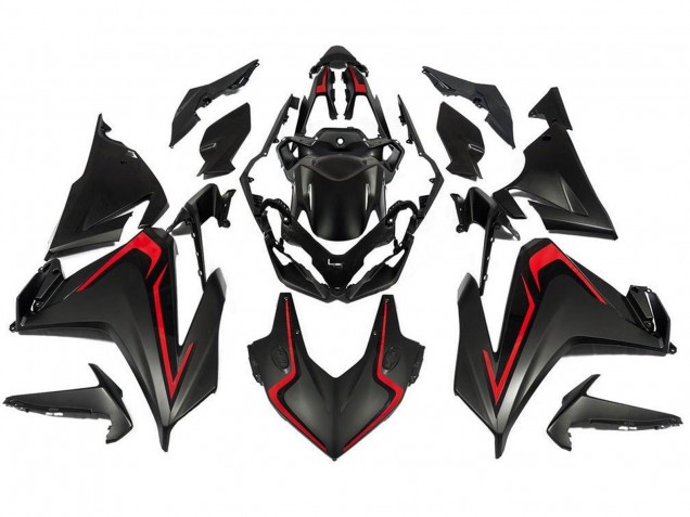 2019-2021 Honda CBR500R Motorcycle Fairings - Matte Black Red