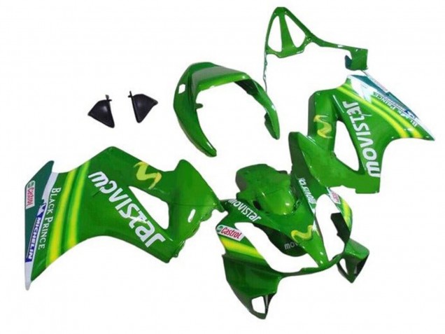 2002-2013 Honda VFR 800 Motorcycle Fairings - Green MoviStar Castrol