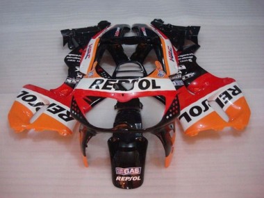 1994-1995 Honda CBR900RR 893 Motorcycle Fairings - Orange White Red Glossy Black Repsol