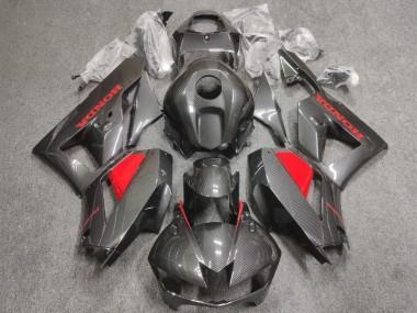 2013-2026 Honda CBR600RR Motorcycle Fairings - Faux Carbon Fiber Red