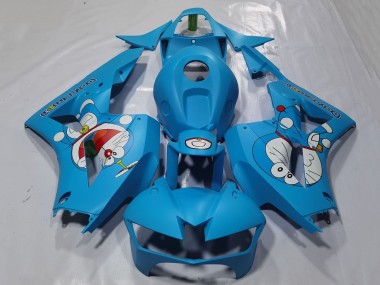 2013-2026 Honda CBR600RR Motorcycle Fairings - Light Blue Doraemon