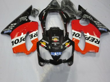 2004-2007 Honda CBR600 F4i Motorcycle Fairings - Orange White Red Glossy Black Repsol