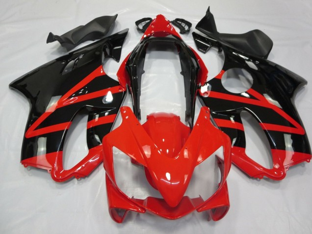 2004-2007 Honda CBR600 F4i Motorcycle Fairings - Red Glossy Black
