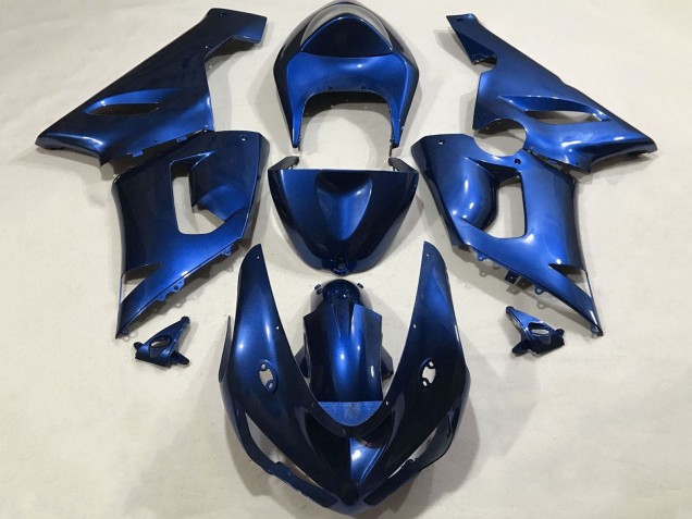 2005-2006 Kawasaki ZX6R Motorcycle Fairings - Blue