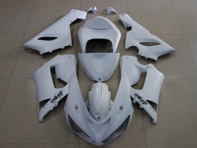 2005-2006 Kawasaki ZX6R Motorcycle Fairings - Matte White
