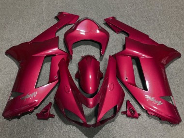 2007-2008 Kawasaki ZX6R Motorcycle Fairings - Red Chrome