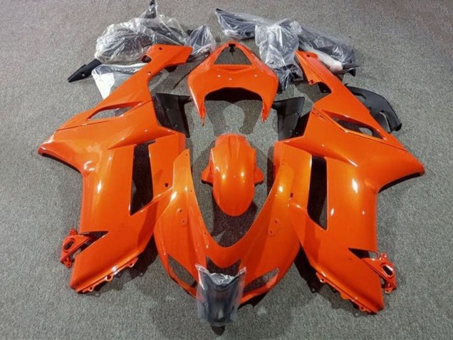 2007-2008 Kawasaki ZX6R Abs Motorcycle Fairings - Orange