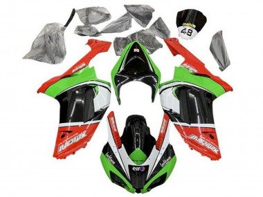 2007-2008 Kawasaki ZX6R Motorcycle Fairings - Red Green Black White