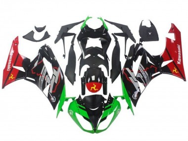 2009-2012 Kawasaki ZX6R Motorcycle Fairings - Green Glossy Black Red