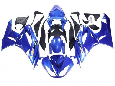 2009-2012 Kawasaki ZX6R Motorcycle Fairings - Blue Black Gold