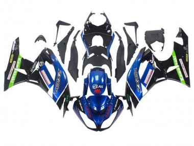 2009-2012 Kawasaki ZX6R Motorcycle Fairings - Blue Glossy Black Red Green